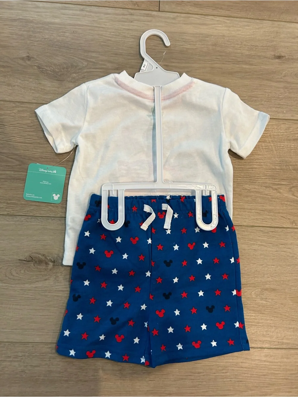 NWT Disney Mickey Mouse Patriotic 2-Piece Set Red, White, & Blue Sz 12 months